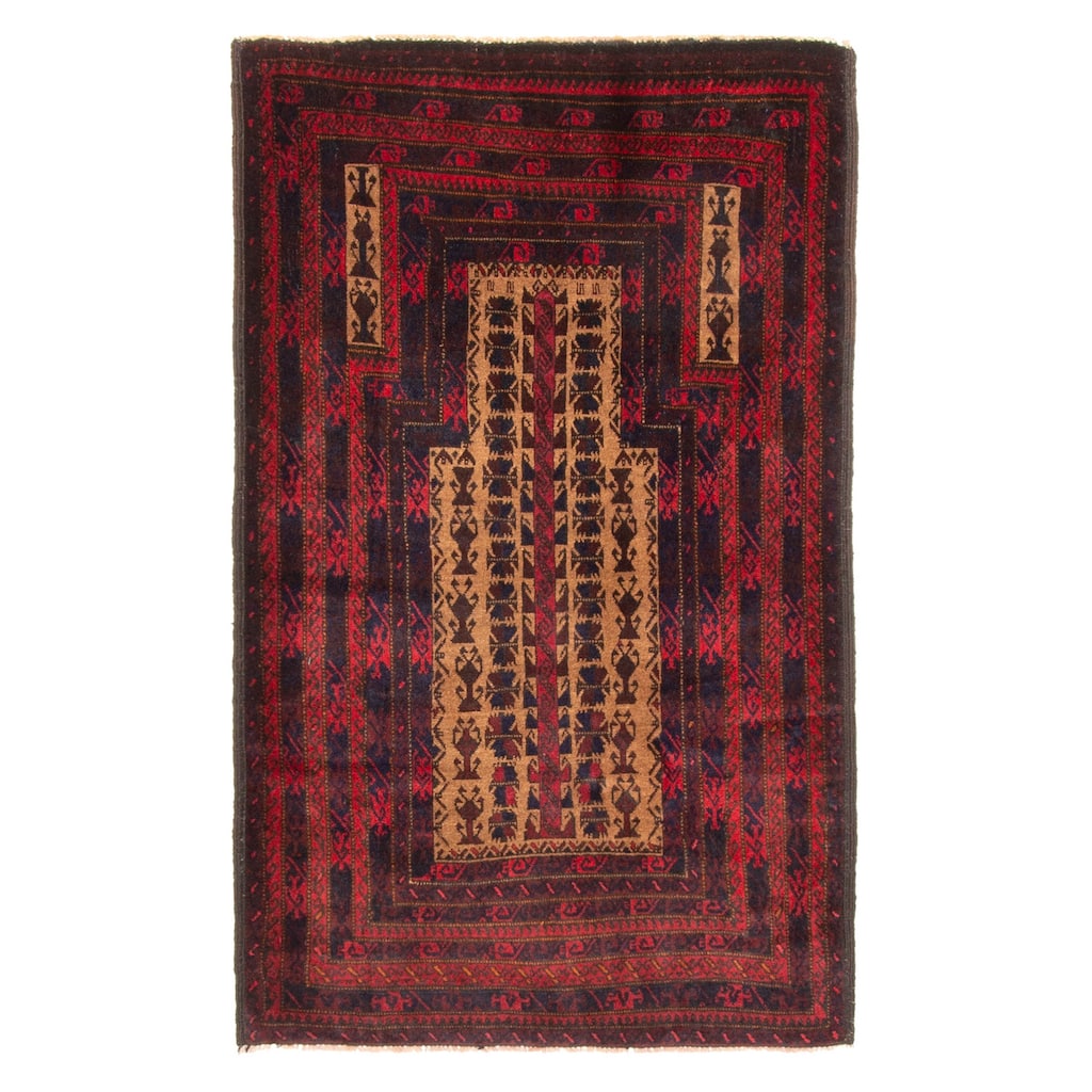ECARPETGALLERY Hand-knotted Teimani Brown Wool Rug - 3'1 x 5'1