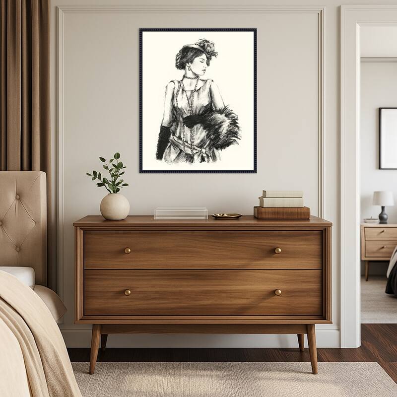 Vintage Fashion No. 1 by Ethan Harper (23 x 28 in.), Framed Canvas Wall Art Print