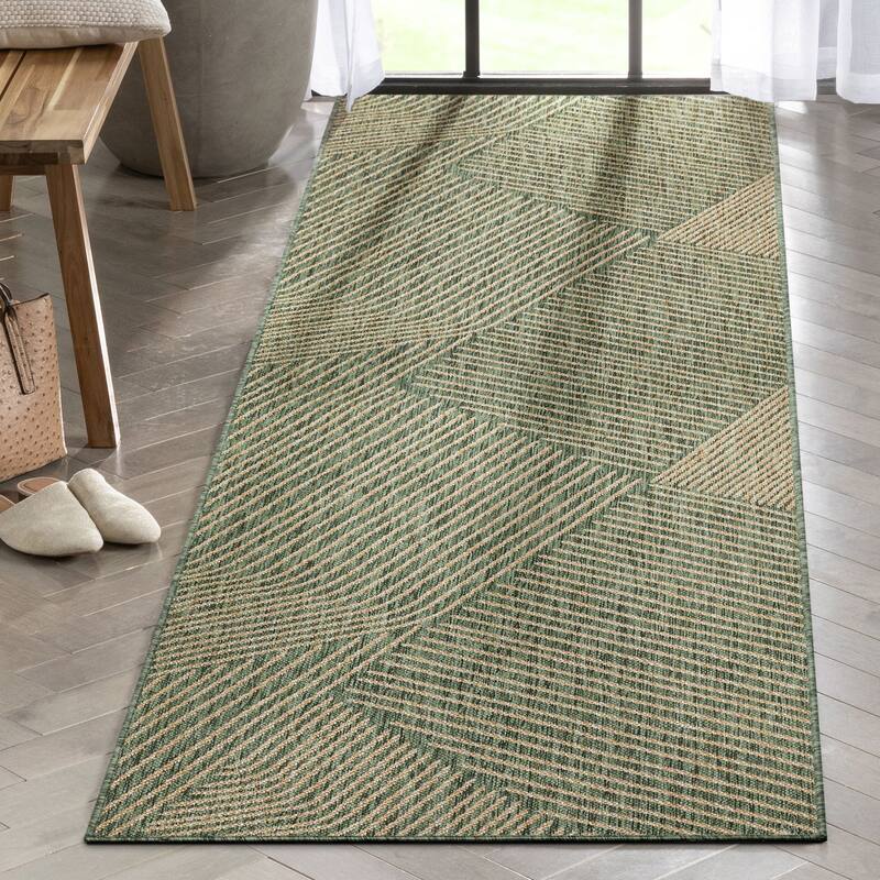 Well Woven Medusa Linden Indoor Outdoor Striped Modern Area Rug