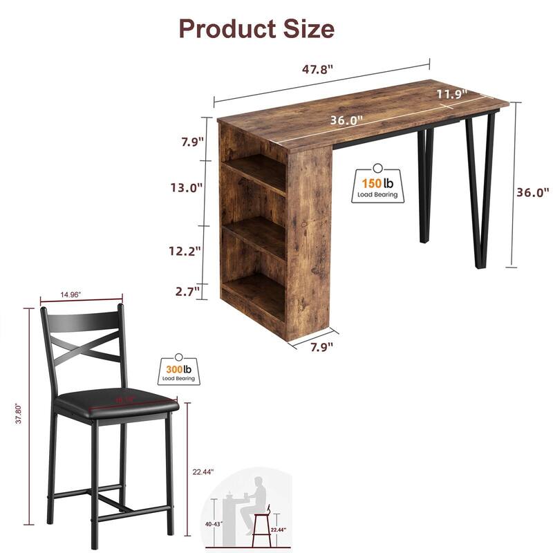 Dining Table Set for 2 - set of 2