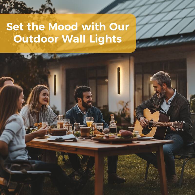 YANSUN Outdoor Wall Lamp 30W LED Integrated, IP65 Waterproof, Warm Light 3000K - 39.4 inchs