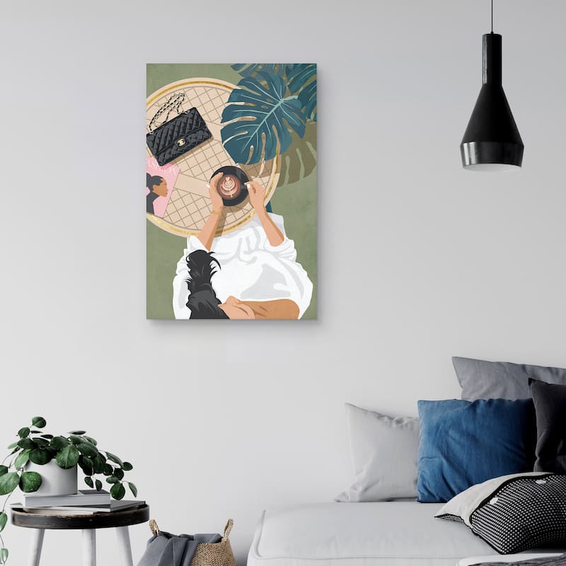 Top View Cafe by CAG Art Canvas Art Print