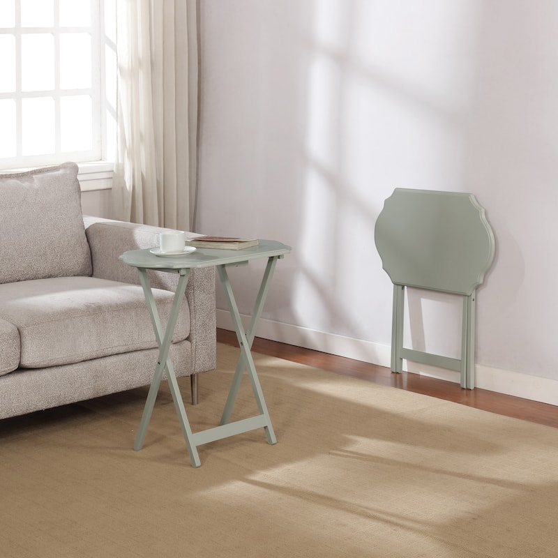Hedda Folding Snack Tray (Set of 2)