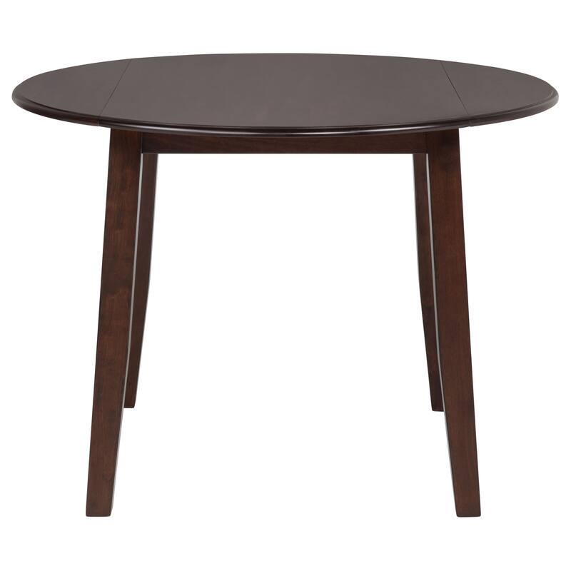 Barton 5-piece Round Wood Dining Table Set Dark Brown