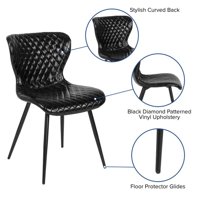 Contemporary Vinyl Upholstered Chair