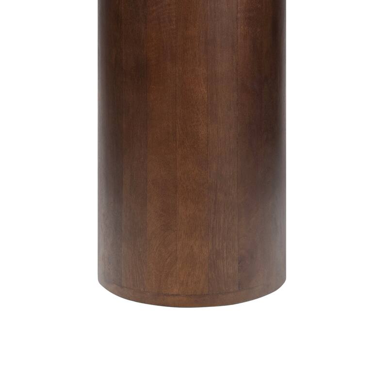 Kaito 18" Round Marble/Wood Accent Table - 15.75L x 15.75W x 18H
