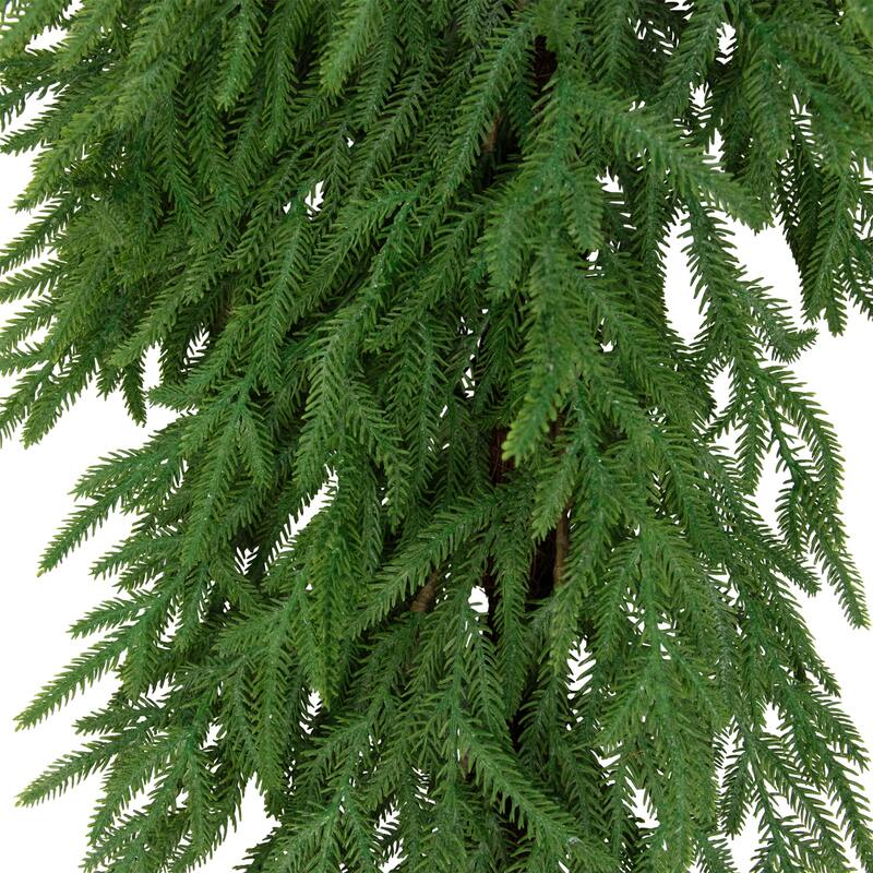 Norfolk Pine Artificial Christmas Teardrop Swag - 28"