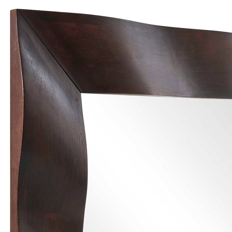 Uttermost Wrinkle Wavy Wood Mirror - 39.63" W x 69.63" H x 1.50" D