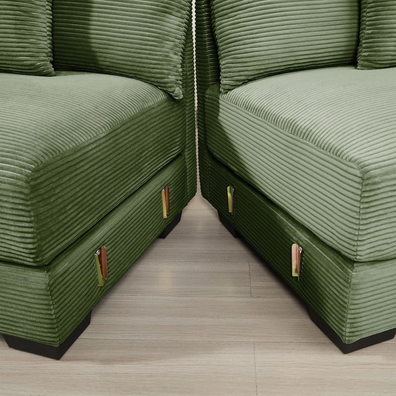 Flexible Modular Deep Seat Oversized Cloud Sectional Sofa with 9 Soft Pillows