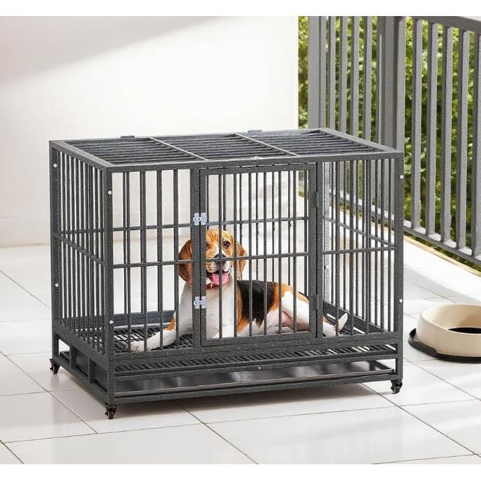 Heavy Duty Dog Crate Metal Cage Kennel