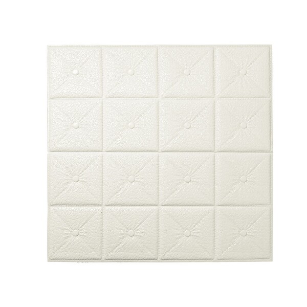 Shop 3D Wall Panels Self-stick Square Anti Collision Paper ...
