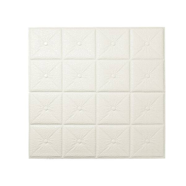 Shop 3d Wall Panels Self Stick Square Anti Collision Paper Decor