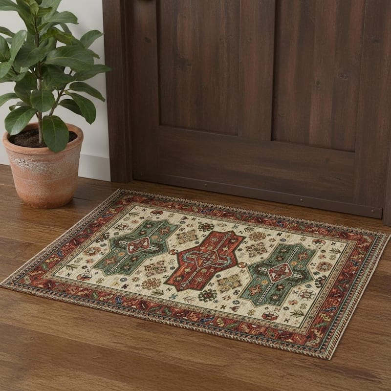 HomeRoots Oriental Southwest Rectangle Area Rug - 2' X 3'