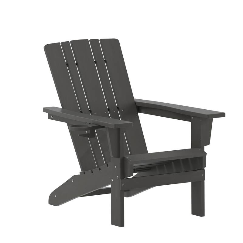 Flash Furniture FFOF57426 Joziah 34" Wide Polyethylene Adirondack