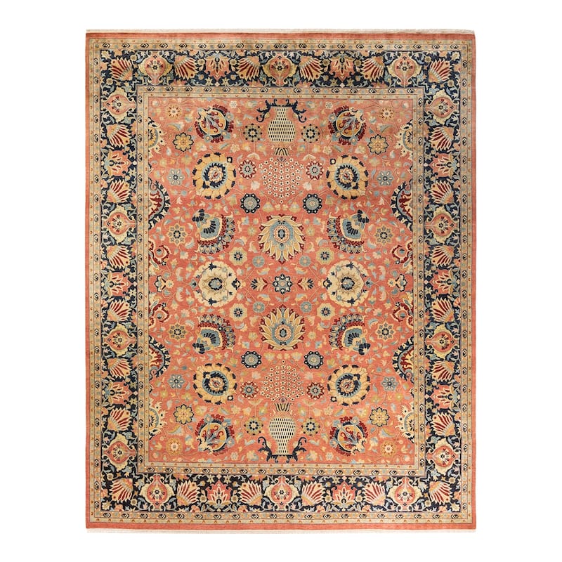 Mogul, One-of-a-Kind Hand-Knotted Area Rug - Pink, 8' 3" x 10' 5" - 8' 3" x 10' 5"