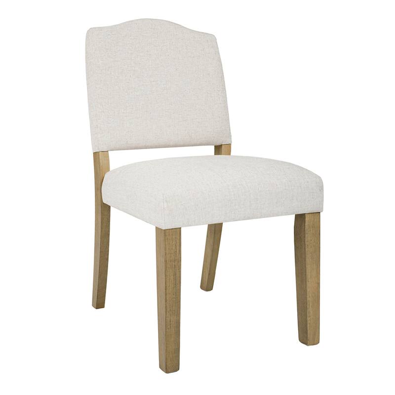 HomePop Open Back Upholstered Dining Chair - Cream Textured Woven (Single Pack) - Cream Textured Woven