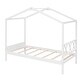 preview thumbnail 26 of 25, Twin Size Wood House Bed w/ Storage Space Platform Bed Frame for Kids, Teens, Girls, Boys No Box Spring Needed, Easy Assembly