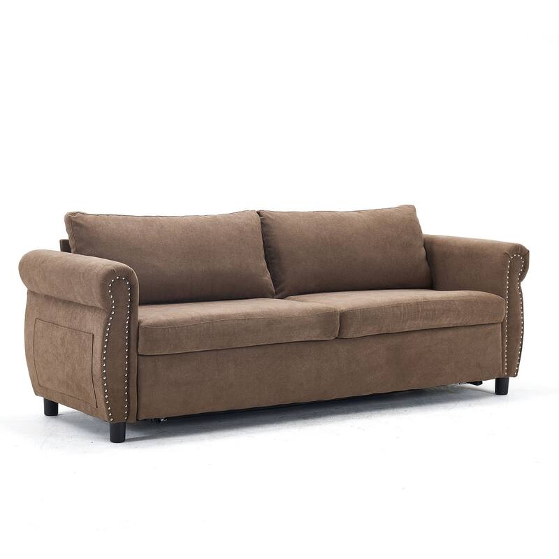 80.7-inch 2-in-1 Sofa Bed with Queen Mattress