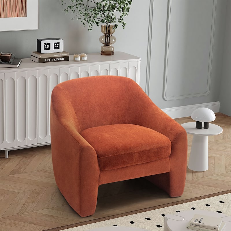 Modern Upholstered Oversized Accent Chairs - Single - Terra Chenille