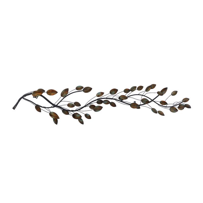 Brown Metal Leaf Home Wall Decor