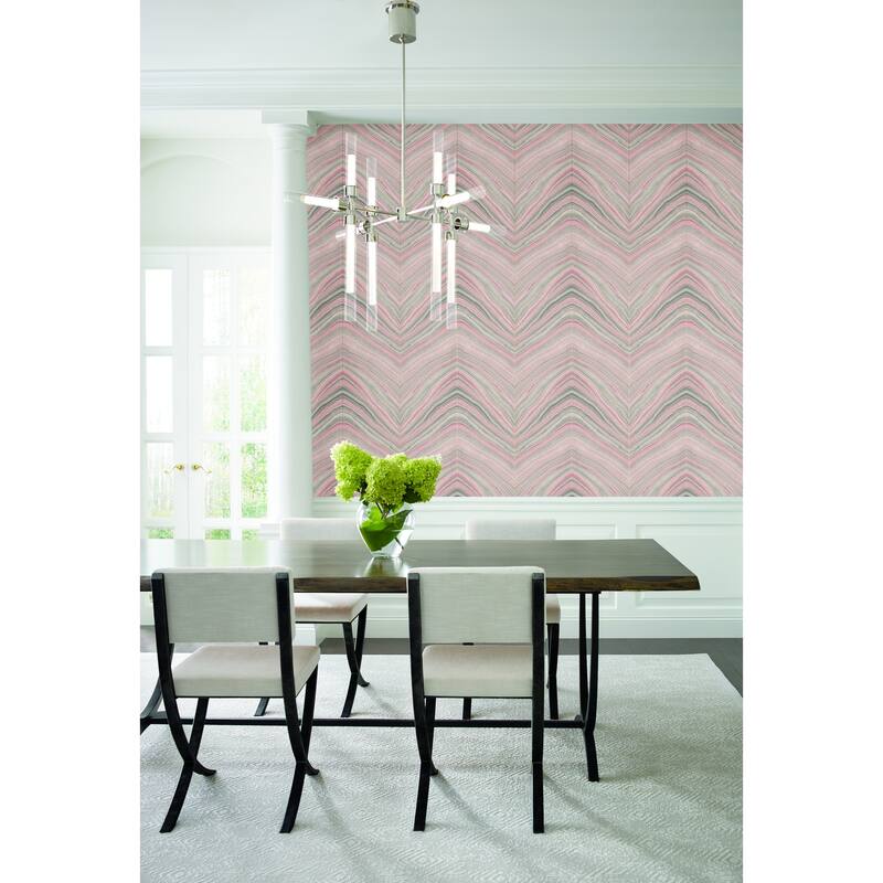 Paul, Onyx Strata Wallpaper, 27 in x 27 ft = 60.75 ft sq, Wallpaper Roll