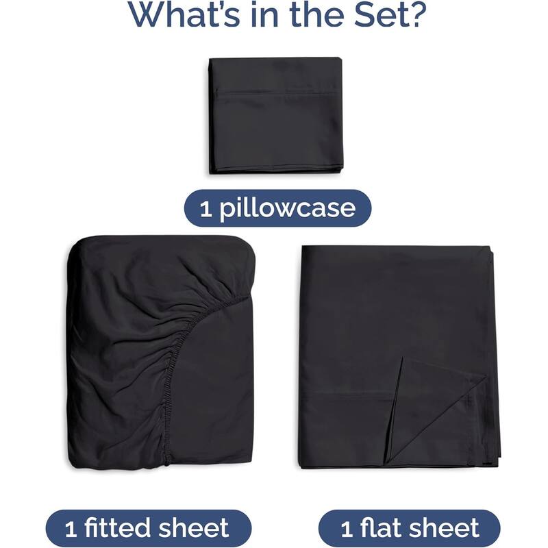 CGK Linens Solid Rayon From Bamboo 4 Piece Deep Pocket Soft Bed Sheet Set