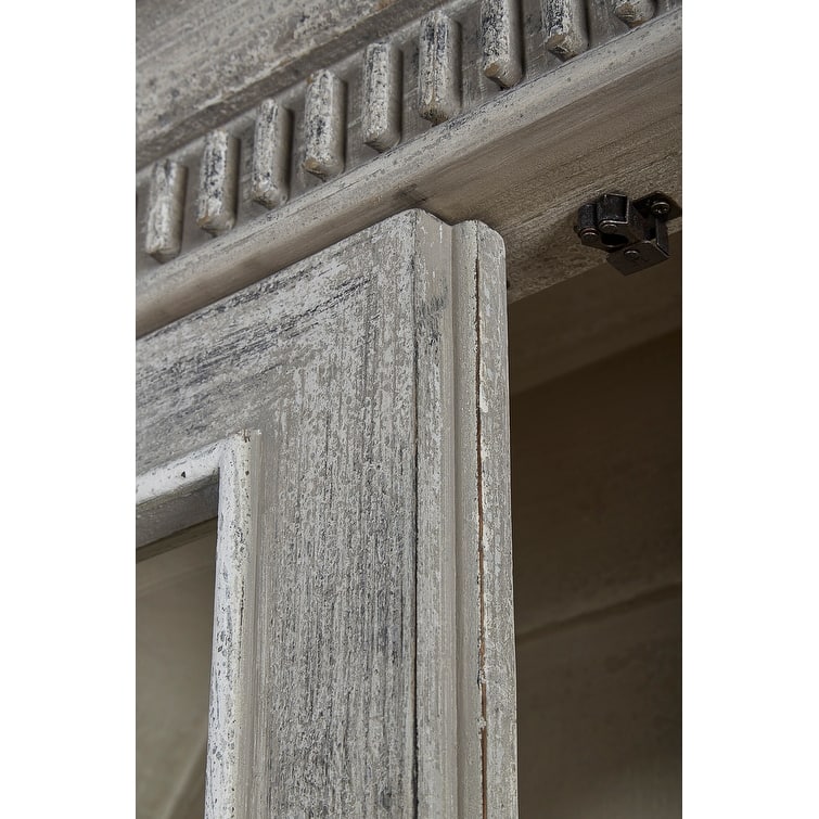 Reims Classic Reclaimed Pine Cathedral Arched Cabinet
