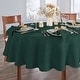 preview thumbnail 17 of 24, Porch & Den Prahl Jacquard Poinsettia Tablecloth 70 Round - Green