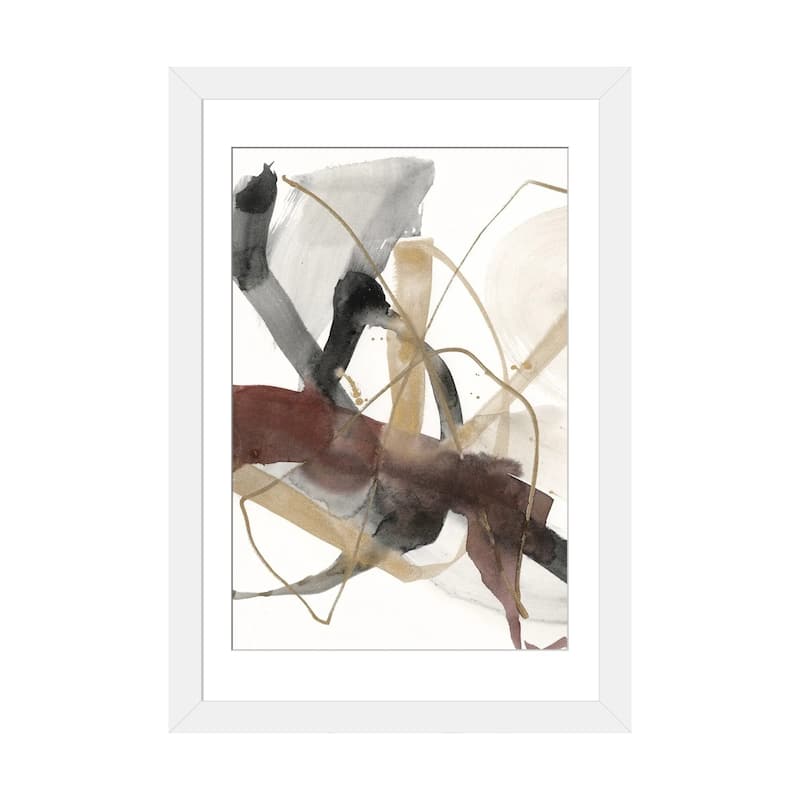 iCanvas "Burgundy Interjection I" by Jennifer Goldberger - White - 24x16x1