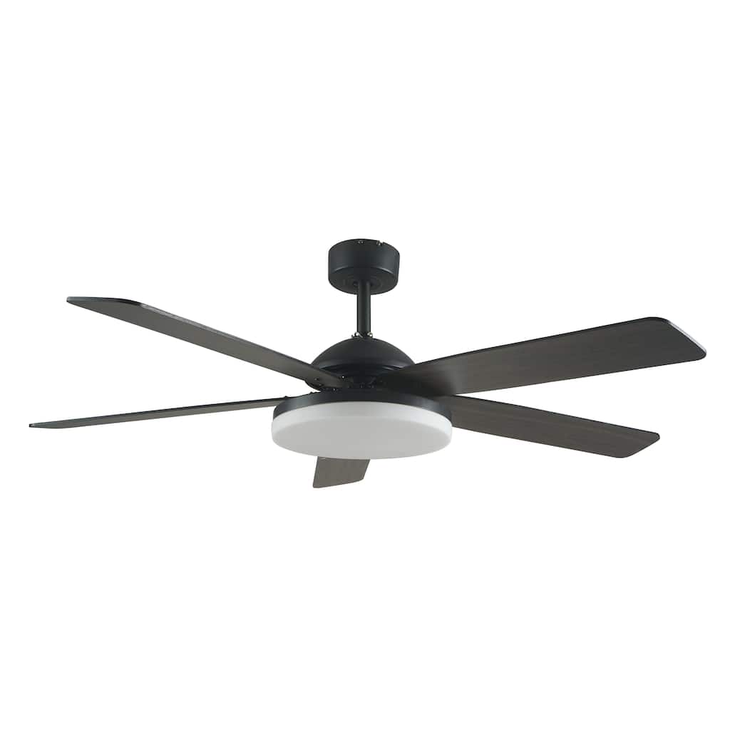 Good Housekeeping 52" Adeline Indoor 5-Blade Ceiling Fan with Integrated LED & Remote Control