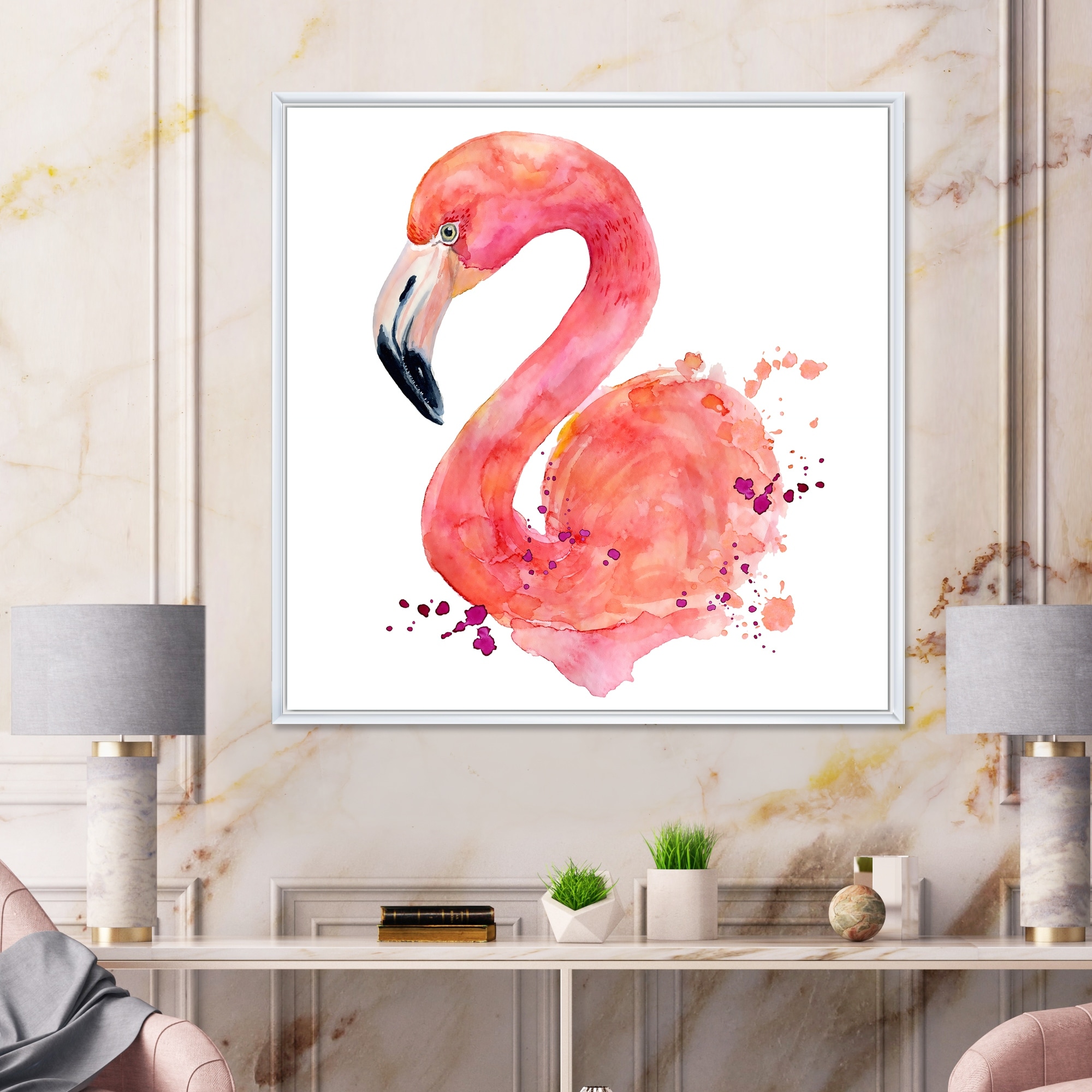 Classic Style Pink Flamingo Model