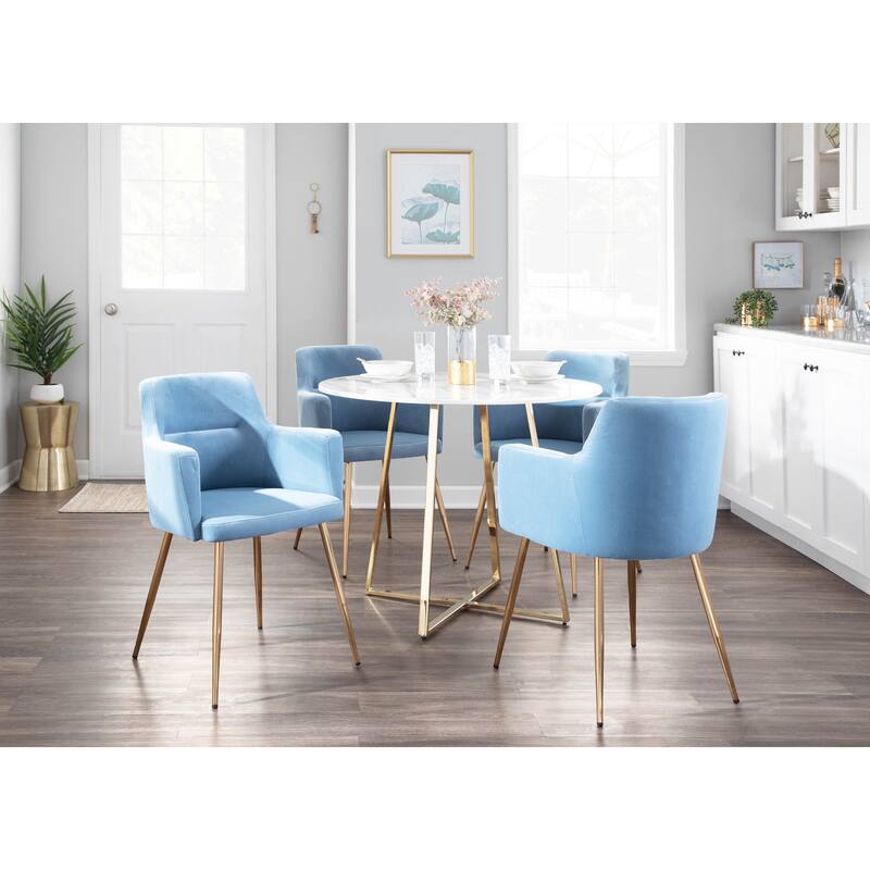 Silver Orchid Duved Dining and Accent Chair (Set of 2) - N/A