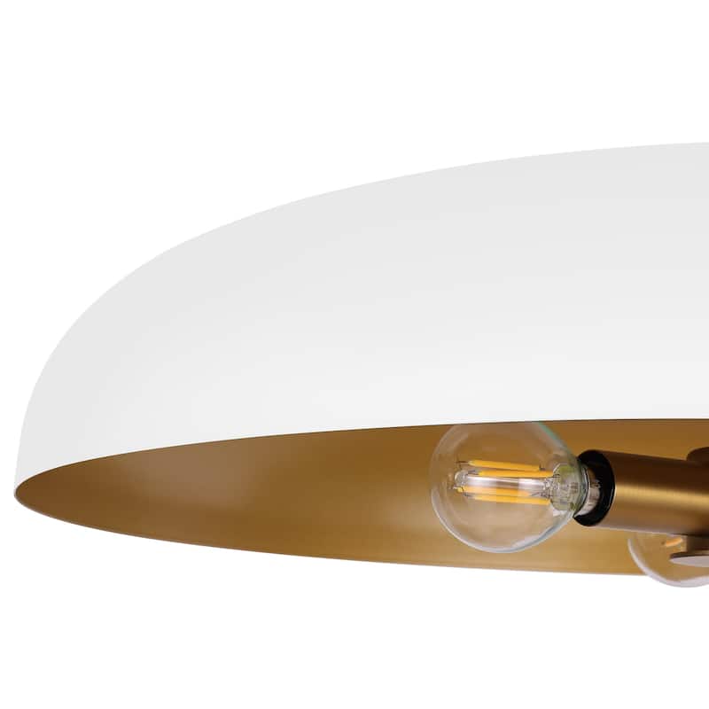 LamQee 20" Pendant Light Metal Dome Ceiling Hanging Chandelier - 19.7 inch