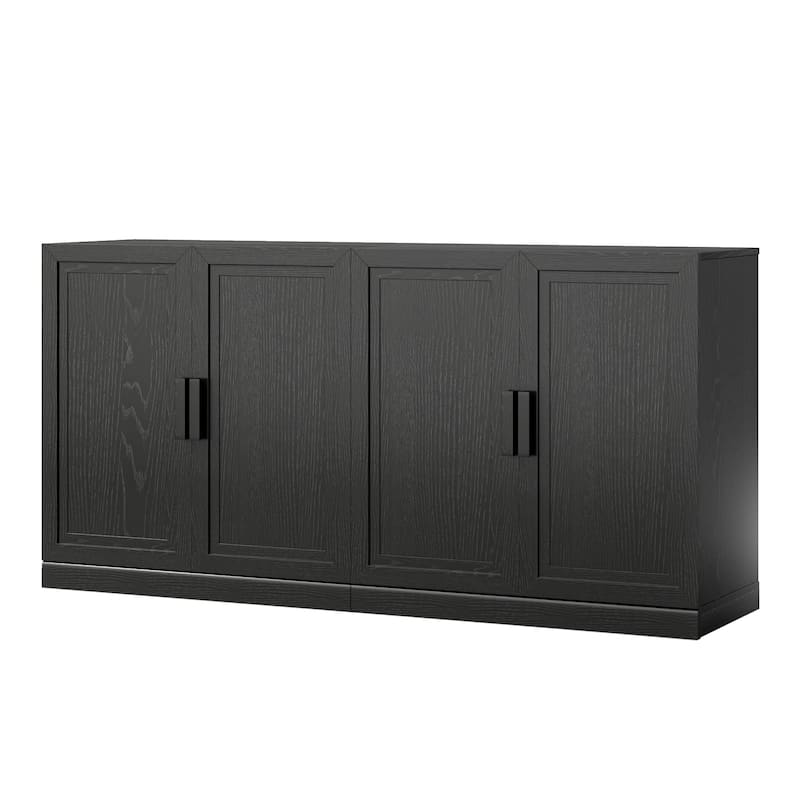 Solid Wood Stackable Cabinet&Sideboard with Adjustable Shelves - 62"x31"