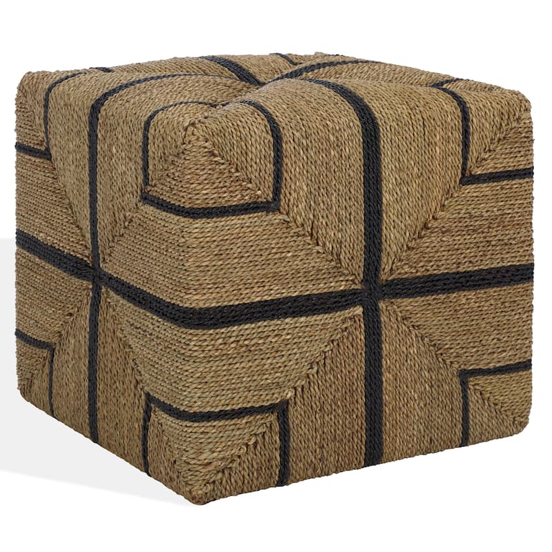 SAFAVIEH Couture Liatasha Woven Seagrass Ottoman