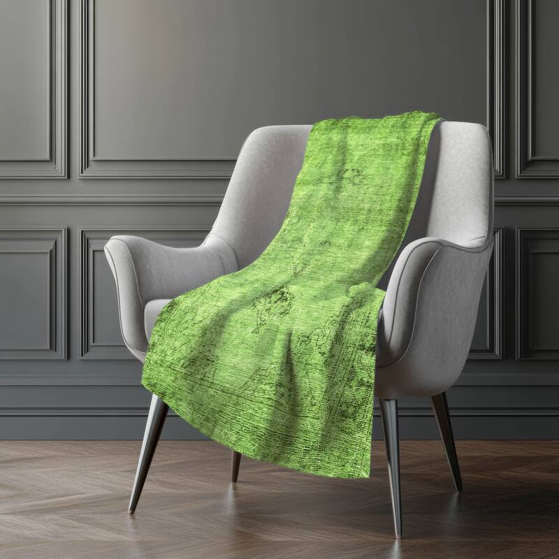 Premium Machine Washable Vintage Traditional Sherpa Throw Blanket