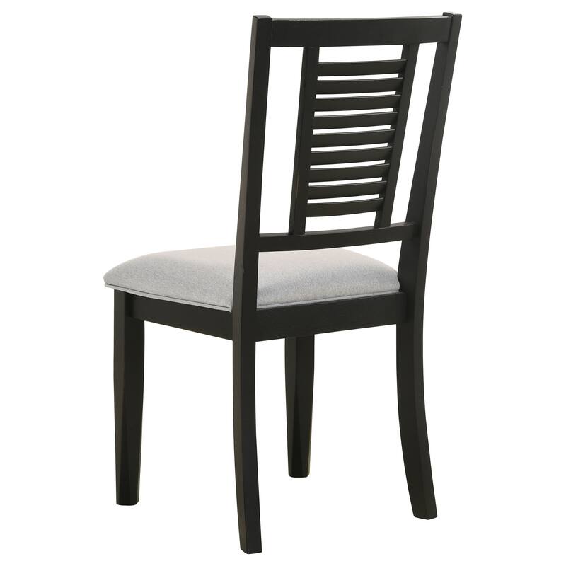 Appleton Washed Black Wood Dining Side Chair (Set of 2)