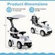 preview thumbnail 23 of 28, Gymax 3-in-1 Sliding Walker w/ Adjustable Canopy Horn Music & Light