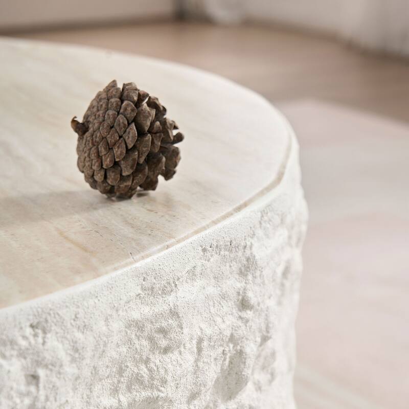 GDF Studio - Marwick Modern Round Fiberglass Coffee Table