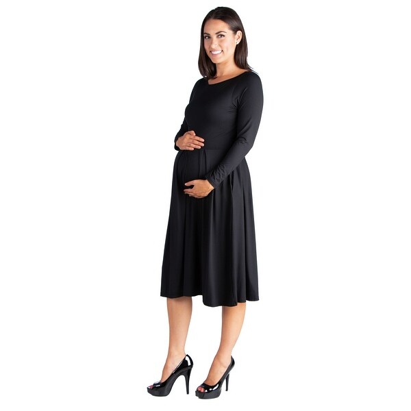 long sleeve formal midi dress