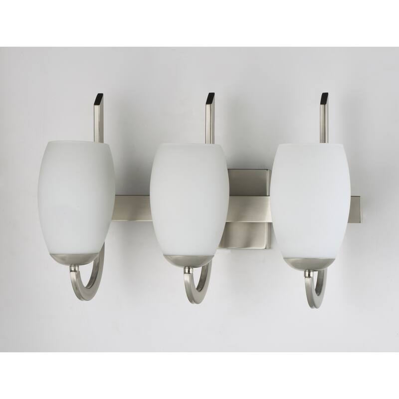 Taylor 3-Light Bath Vanity - satin nickel