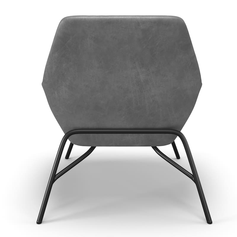 Elmira Vegan Leather Accent Chair - Black Vegan Leather