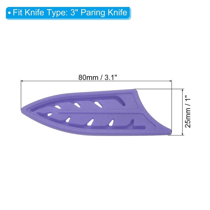 2Pcs Plastic Kitchen Knife Sheath Cover Sleeves for Paring Knife - Blue - 3.23 x 0.98 inch