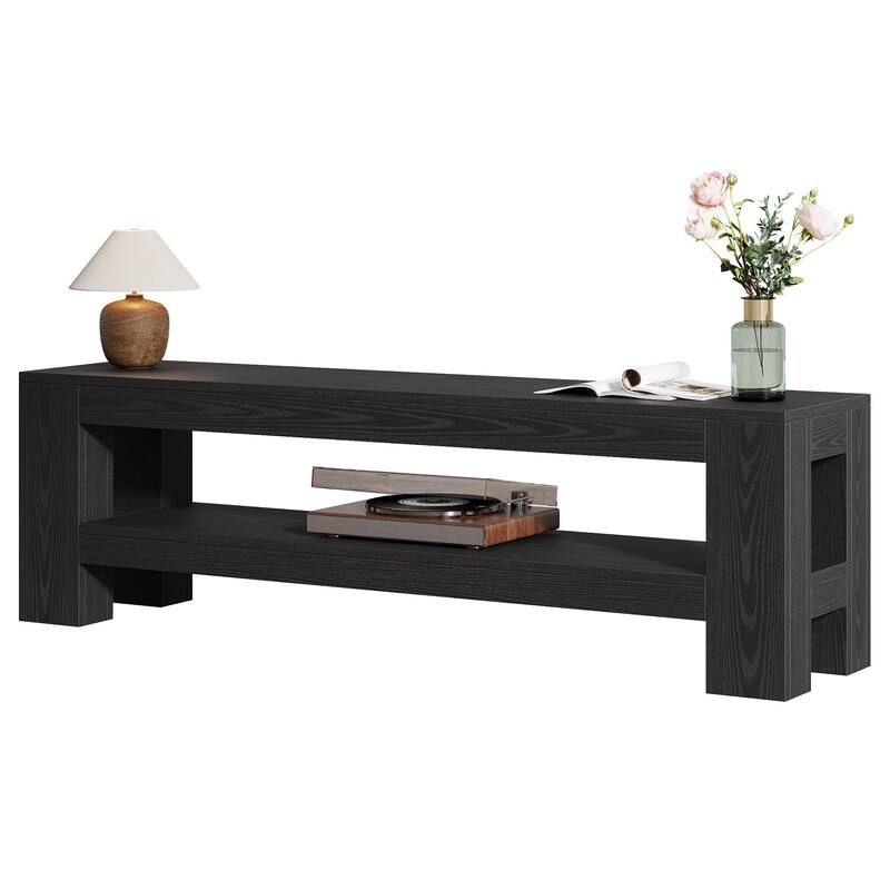 TV Stand, Media Console with Storage Shelves, Entertainment Center Television Console Accent Cabinet for Living Room, Bedroom