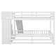 preview thumbnail 10 of 34, Twin Over Full Multifunctional Kids Bunk Bed Frame with Slide, Wooden Loft Bed with Storage Staircase and Guardrails