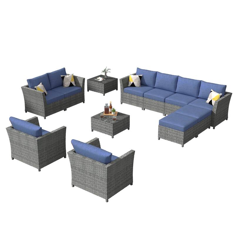 XIZZI 12-piece Outdoor Patio Furniture Sectional Set (fully assembled)