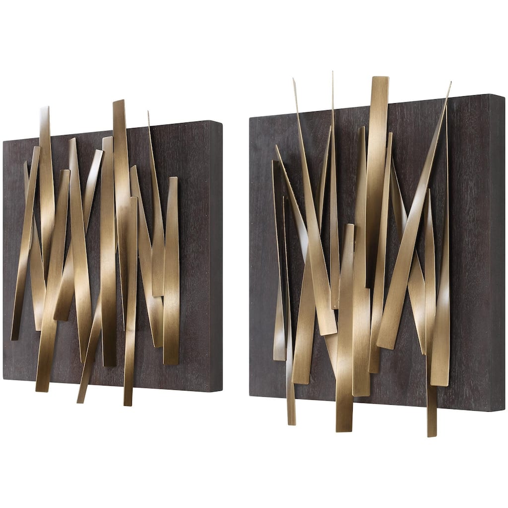 Uttermost 04382 Crosshatch 19-3/4" x 24" Frameless Decorative Panels -