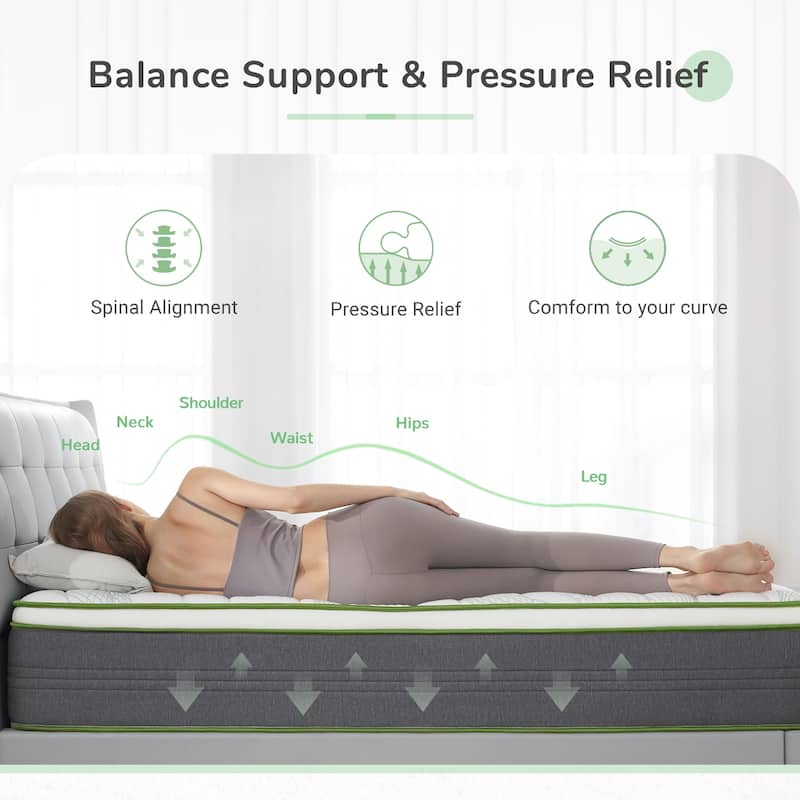 Novilla 10-inch Gel Memory Foam Hybrid Pocket Springs Mattress