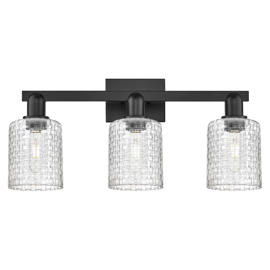 Innovations Lighting Endless Possibilities Arcadia - Cobbleskill - 3 Light 24" Basketweave Bath Vanity Light