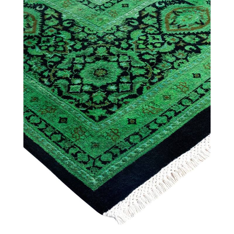 Contemporary Overdyed Wool Hand Knotted Area Rug - 10' 1" x 14' 4"